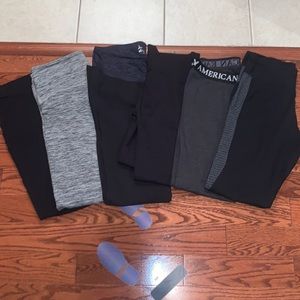 Set of 6 VARIOUS BRANDS yoga pants/leggings LARGE